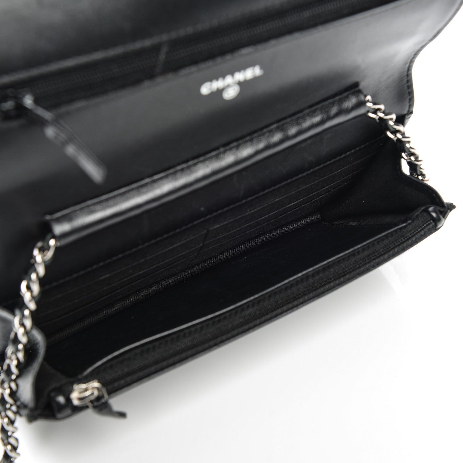 Chanel Caviar Timeless CC Wallet On Chain WOC Black 5 of 10