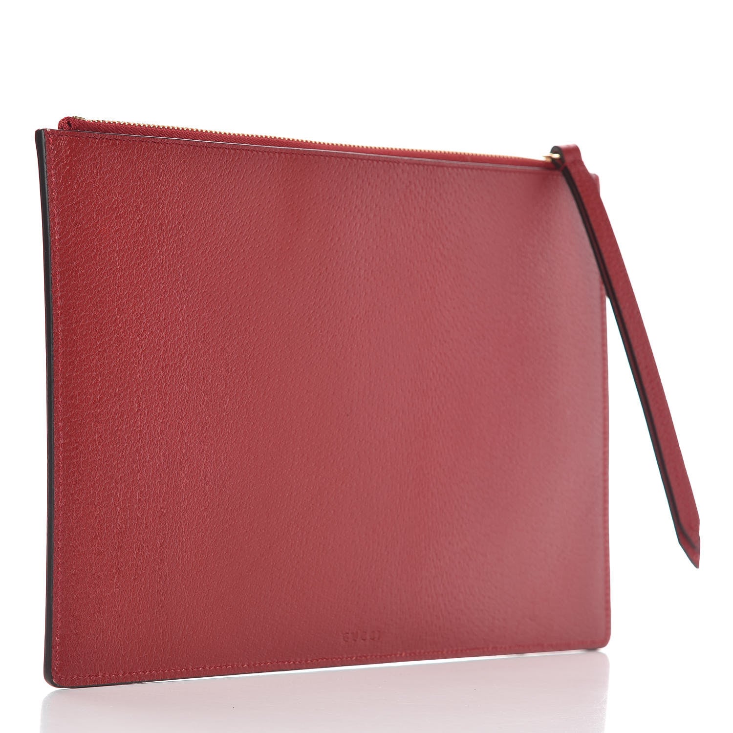 Gucci GG Supreme Monogram Tian Large Zip Pouch Beige Multicolor Red 3 of 8