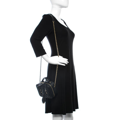 Chanel Caviar Quilted Small CC Filigree Vanity Case Black 2 of 10