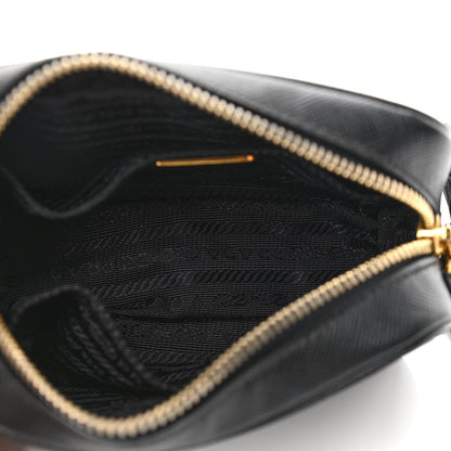Prada Saffiano Mini Camera Crossbody Bag Black 4 of 10