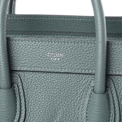 Celine Drummed Calfskin Nano Luggage Celadon 8 of 11