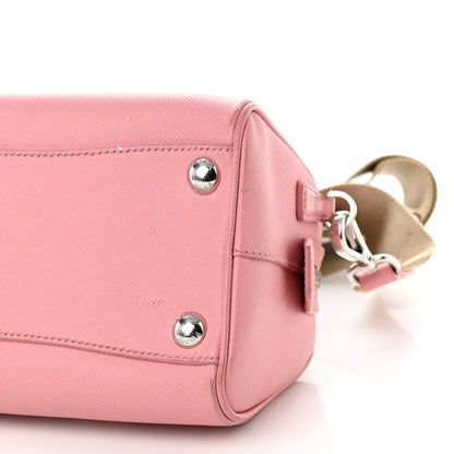 Prada Saffiano Lux Top Handle Crossbody Bag Petalo 9 of 11