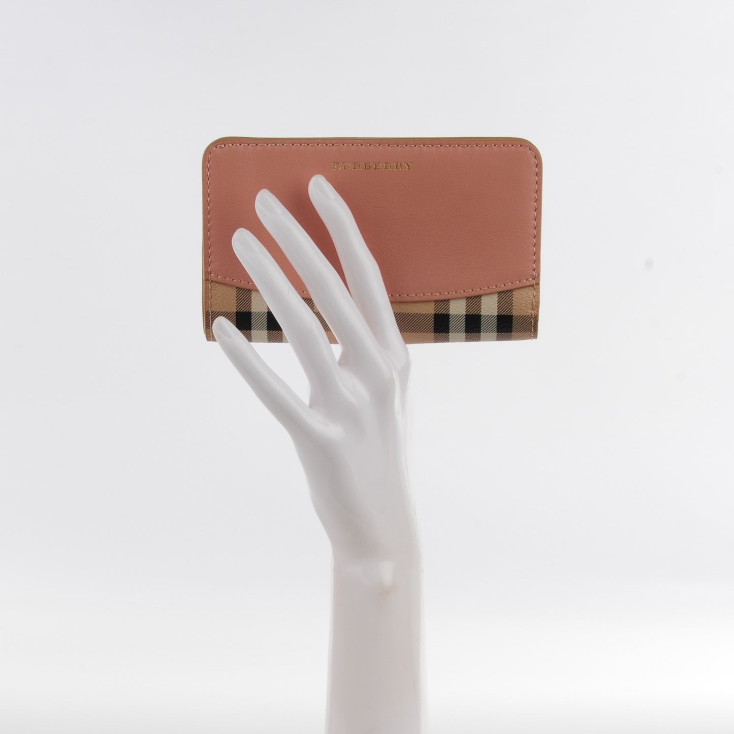 Calfskin Haymarket Check Continental Wallet Pink