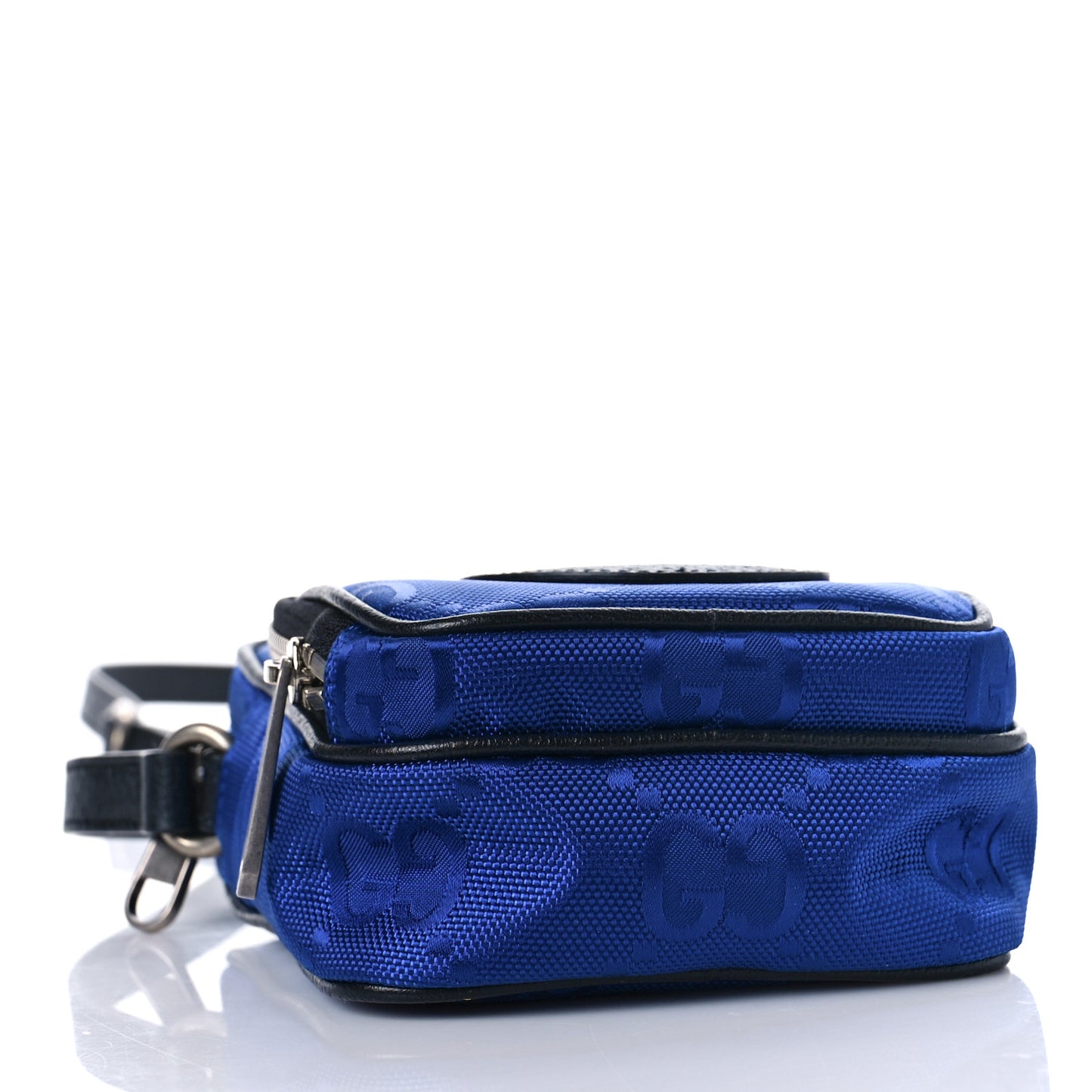 Econyl Nylon Monogram Off The Grid Shoulder Bag Guilted Blue Black