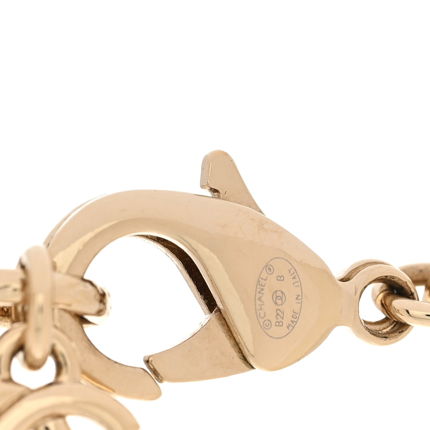 Chanel Metal Resin Crystal CC Heart Chain Choker Necklace Gold Black 5 of 6