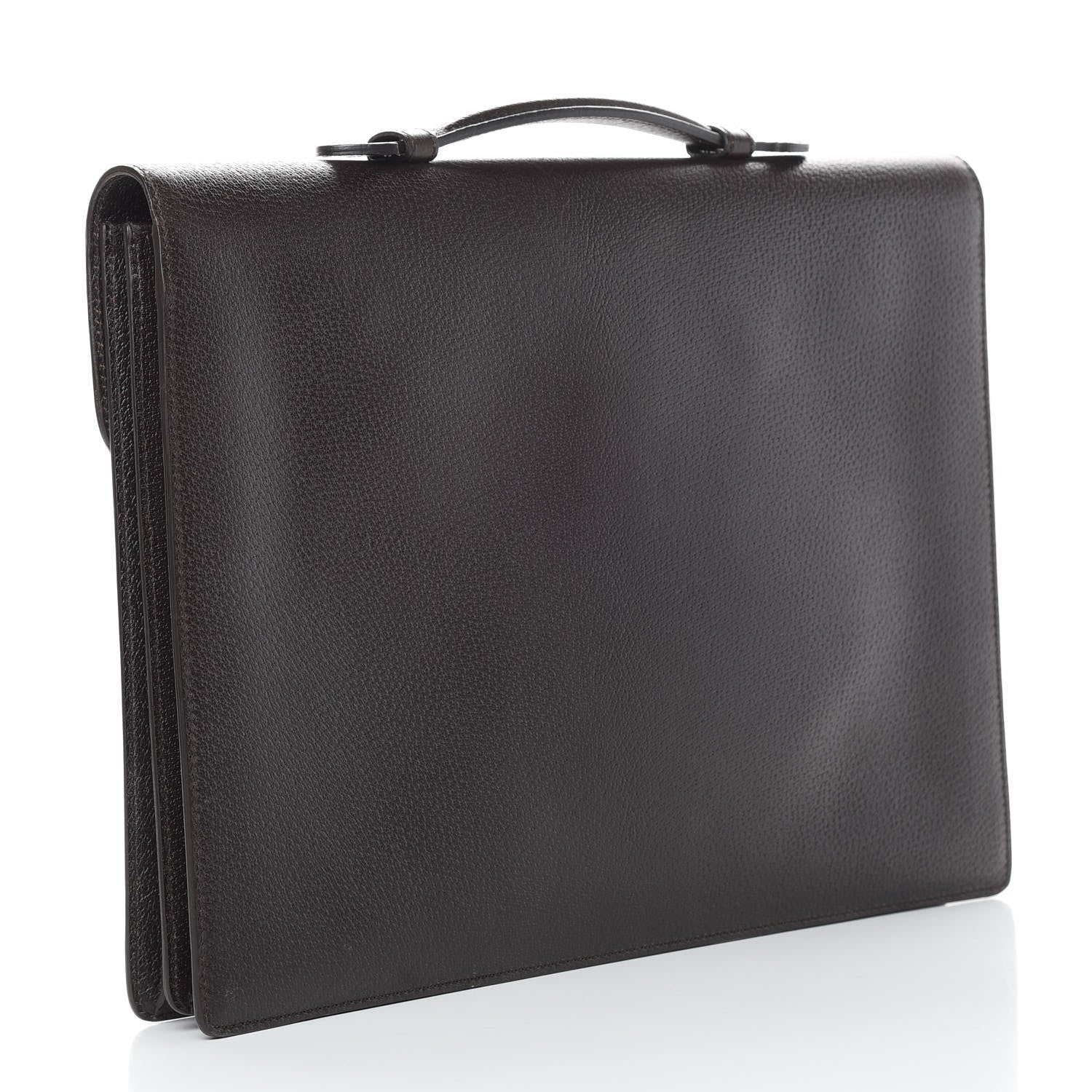 Gucci Calfskin Flap Briefcase Brown 3 of 14