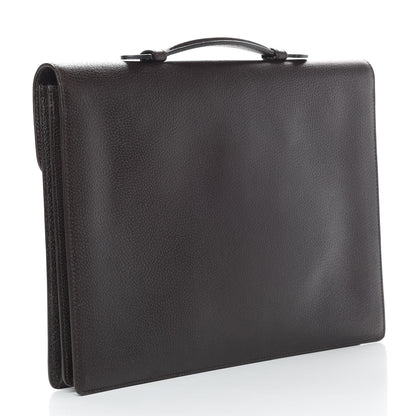 Gucci Calfskin Flap Briefcase Brown 3 of 14