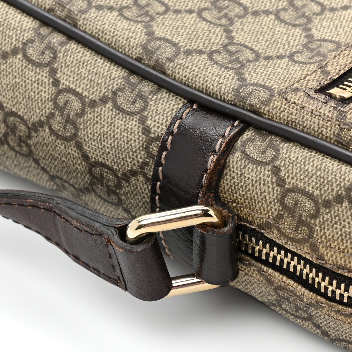 GG Plus Monogram Messenger Bag Dark Brown