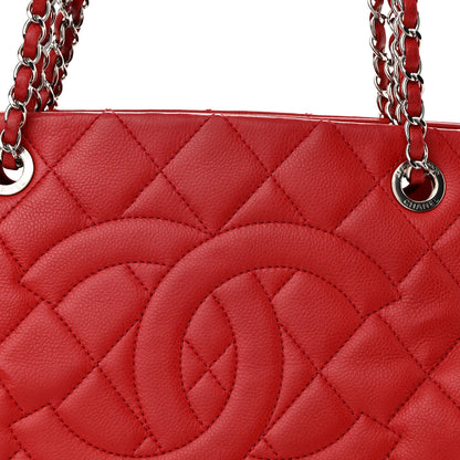 Chanel Caviar Quilted Timeless CC Soft Tote Red 10 of 12