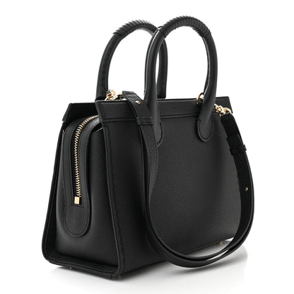 Chloe Grained Calfskin Small Edith Top Handle Bag Black 3 of 9