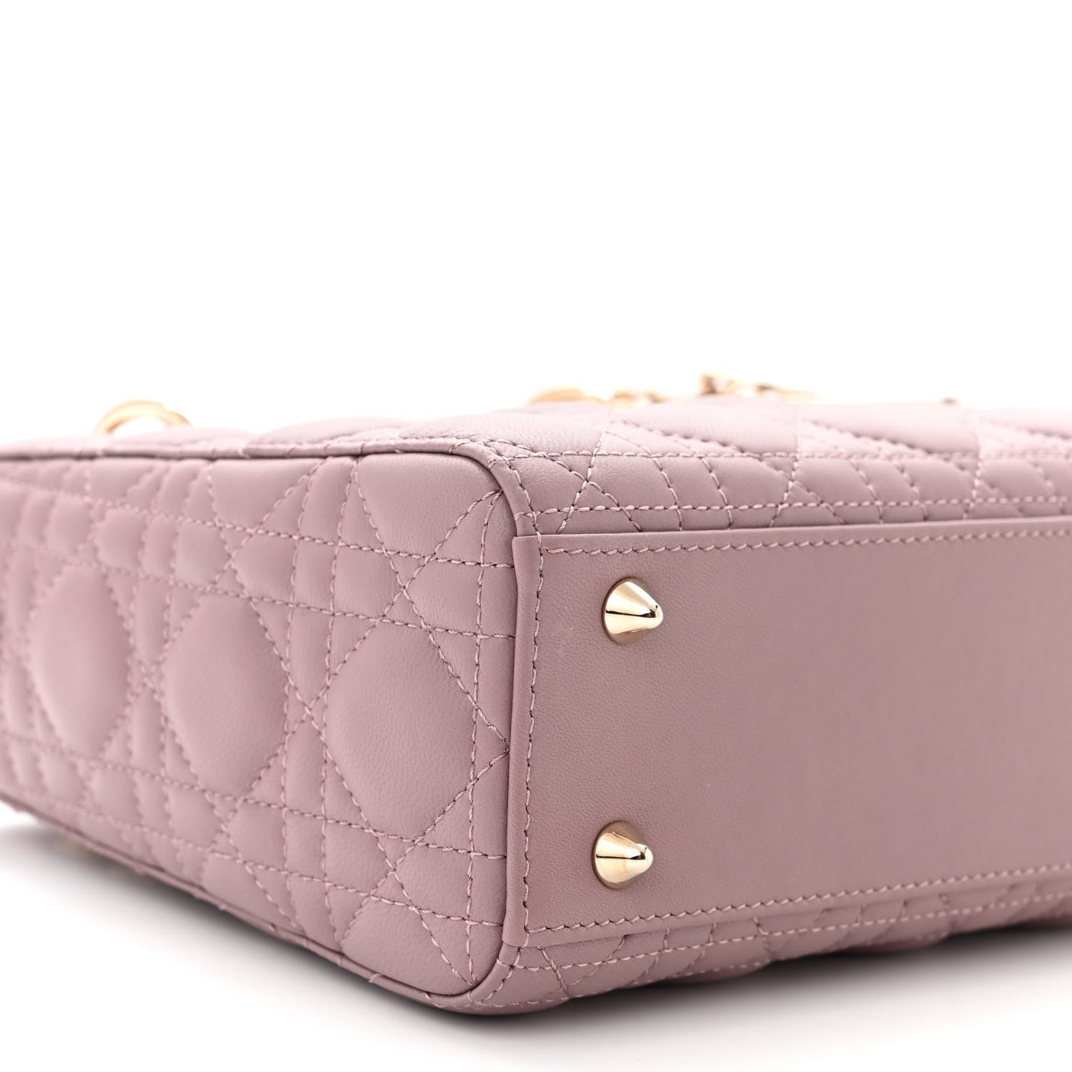 Christian Dior Lambskin Cannage Small My ABCDior Lady Dior Purple 9 of 10