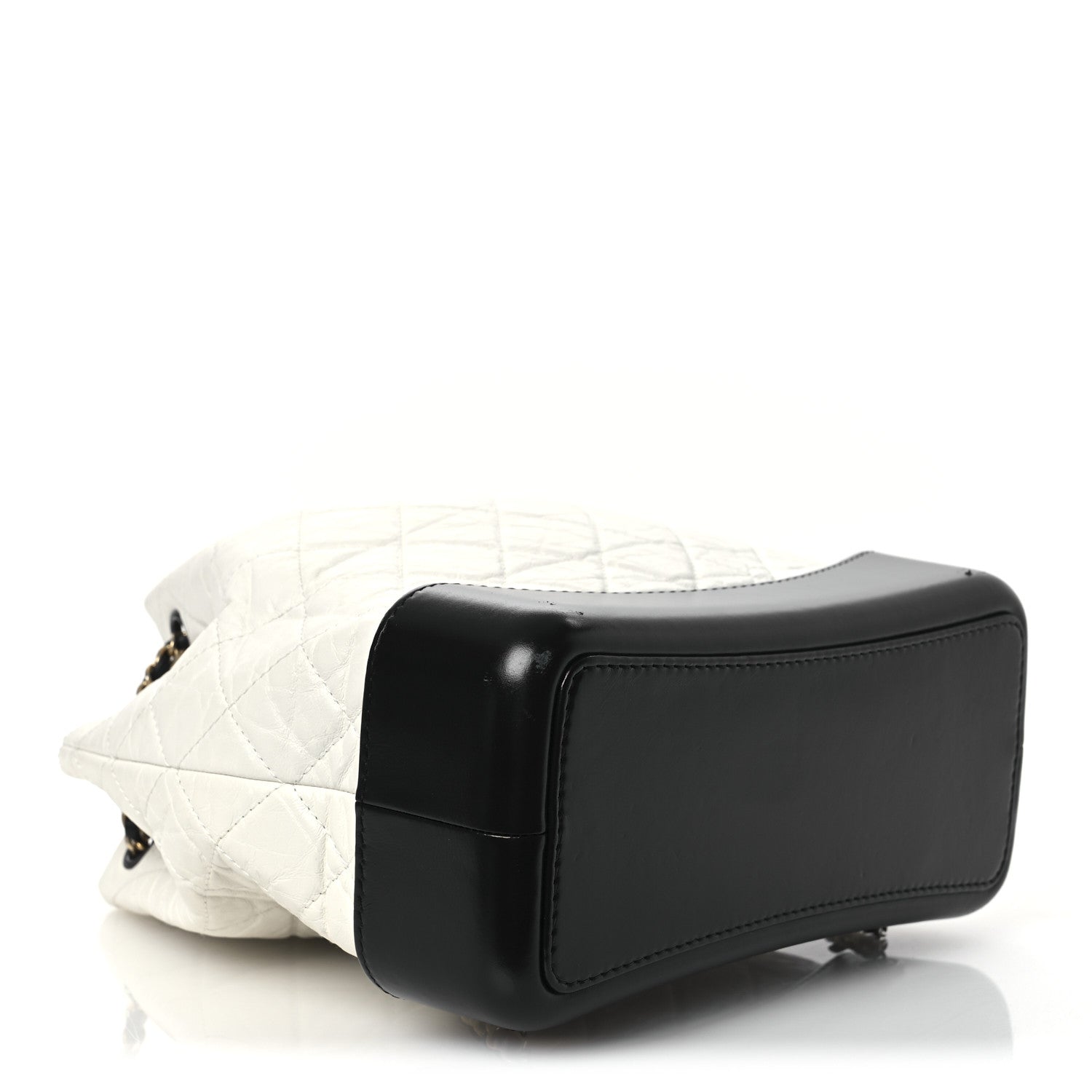 Chanel Aged Calfskin Quilted Gabrielle Backpack Black White 4 of 11