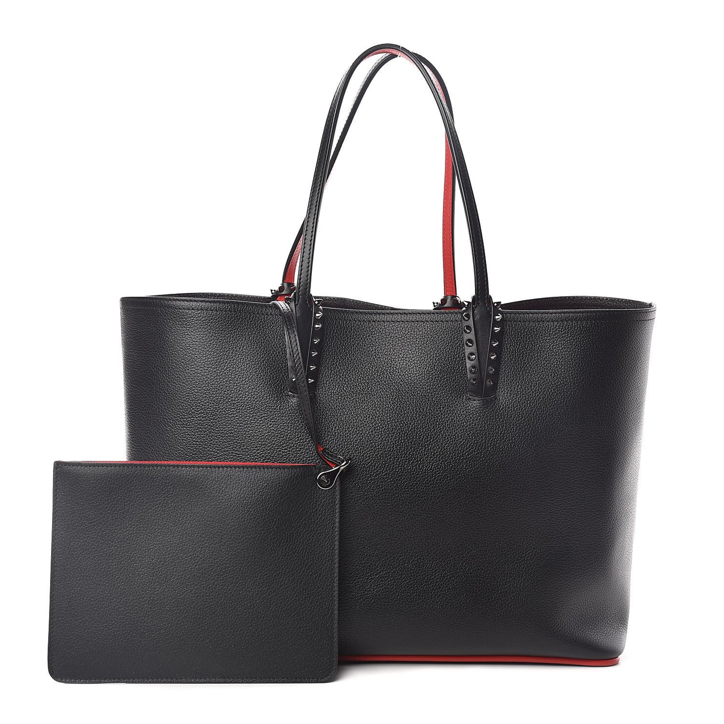 Calfskin Spikes East West Cabata Tote Black