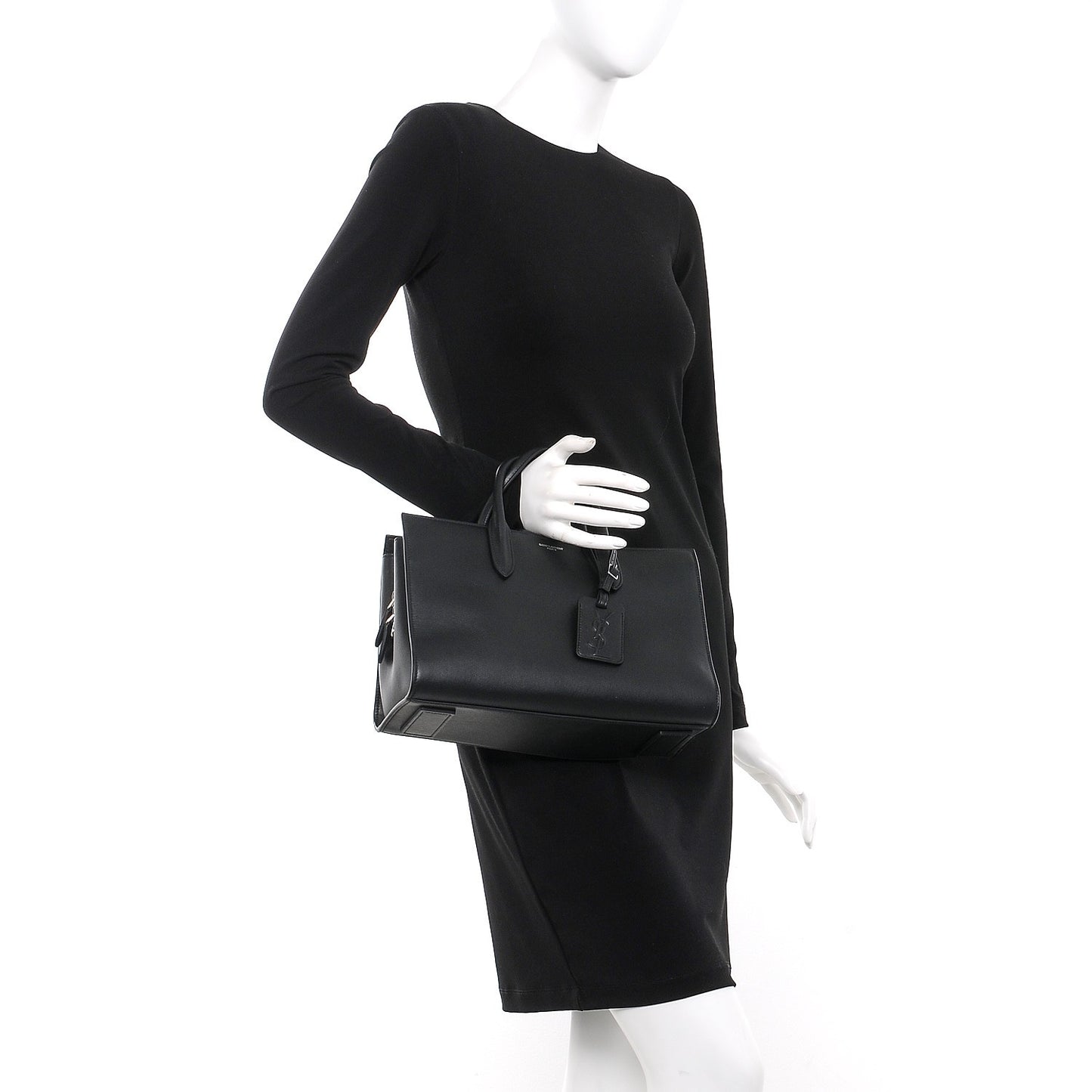 Calfskin Medium Jane Tote Bag Black