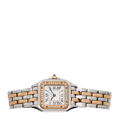 Cartier Stainless Steel 18K Pink Gold Diamond 22mm Panthere Quartz Watch 2 of 5
