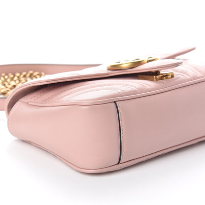 Gucci Calfskin Matelasse Mini GG Marmont Shoulder Bag Perfect Pink 8 of 9