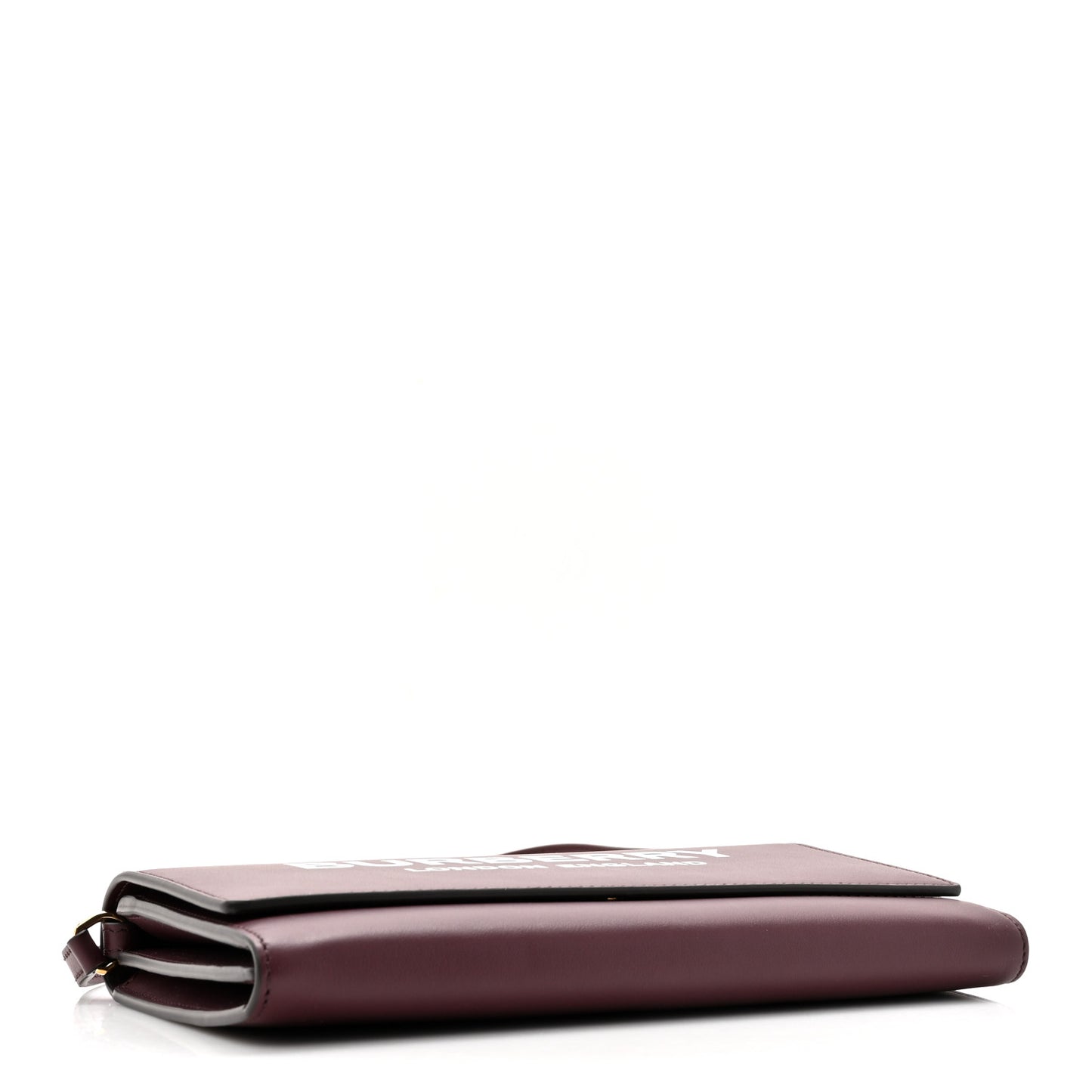 Calfskin Logo Hazelmere Wallet With Detachable Strap Mahogany Red