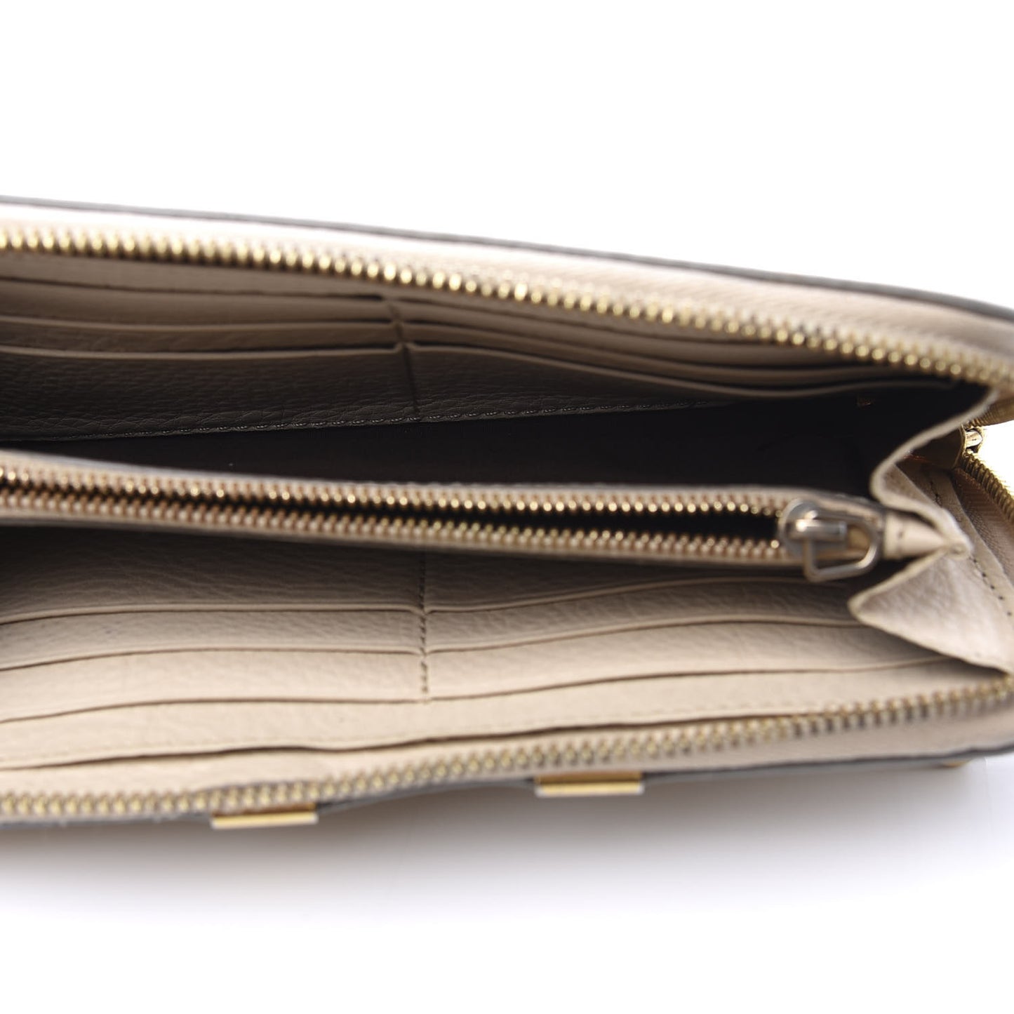 Calfskin Marcie Long Zip Around Wallet Abstract White