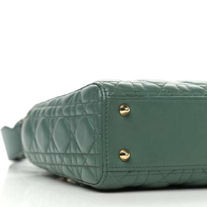 Christian Dior Lambskin Cannage Small My ABCDior Lady Dior Cedar Green 9 of 12