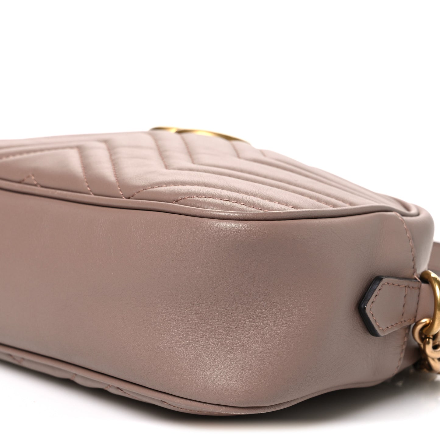 Calfskin Matelasse Small GG Marmont Chain Shoulder Bag Porcelain Rose