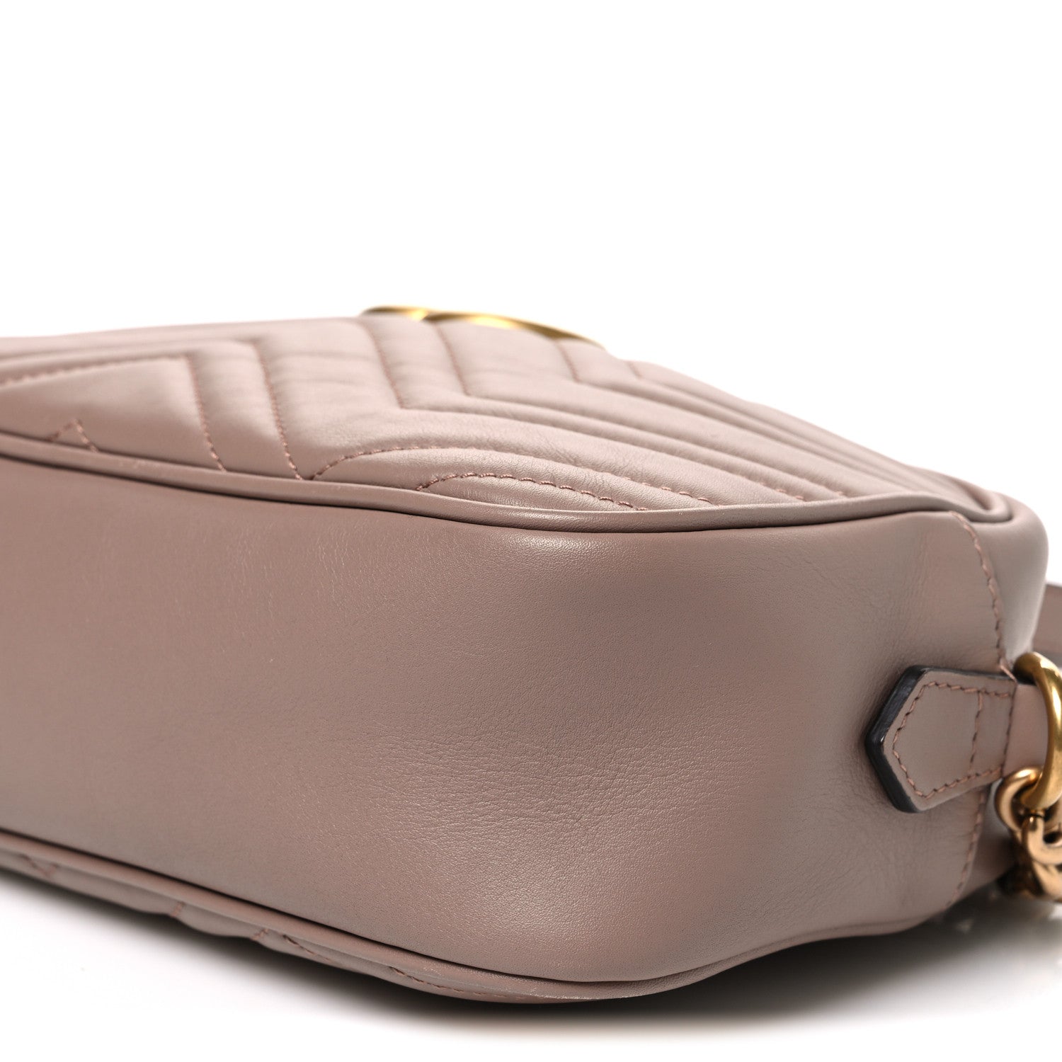 Gucci Calfskin Matelasse Small GG Marmont Chain Shoulder Bag Porcelain Rose 9 of 10