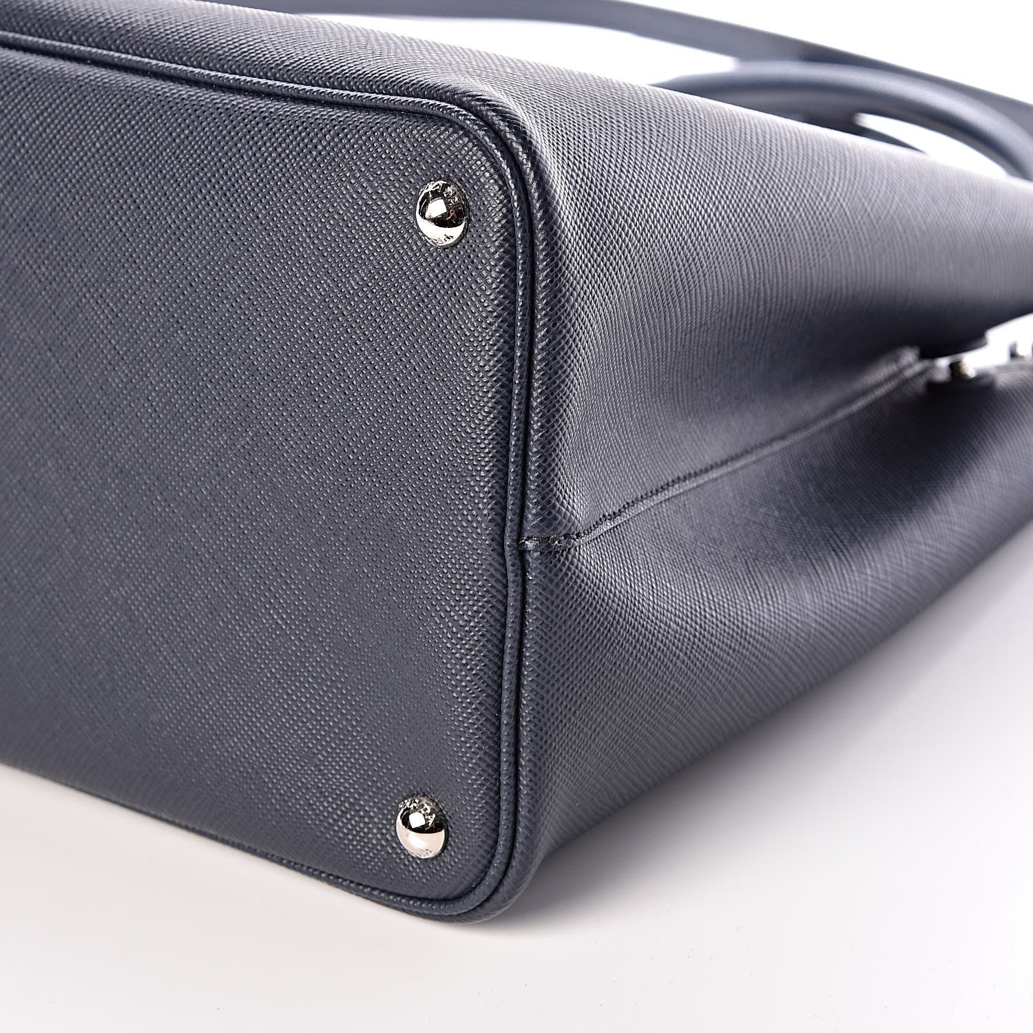 Prada Saffiano Cuir Medium Double Handle Tote Baltico Astrale 11 of 11