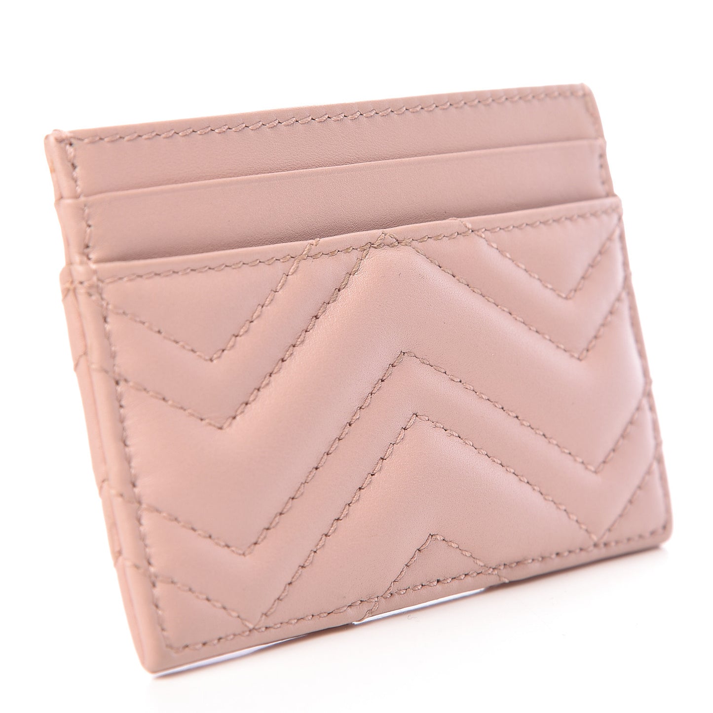 Calfskin Matelasse GG Marmont Card Holder Perfect Pink
