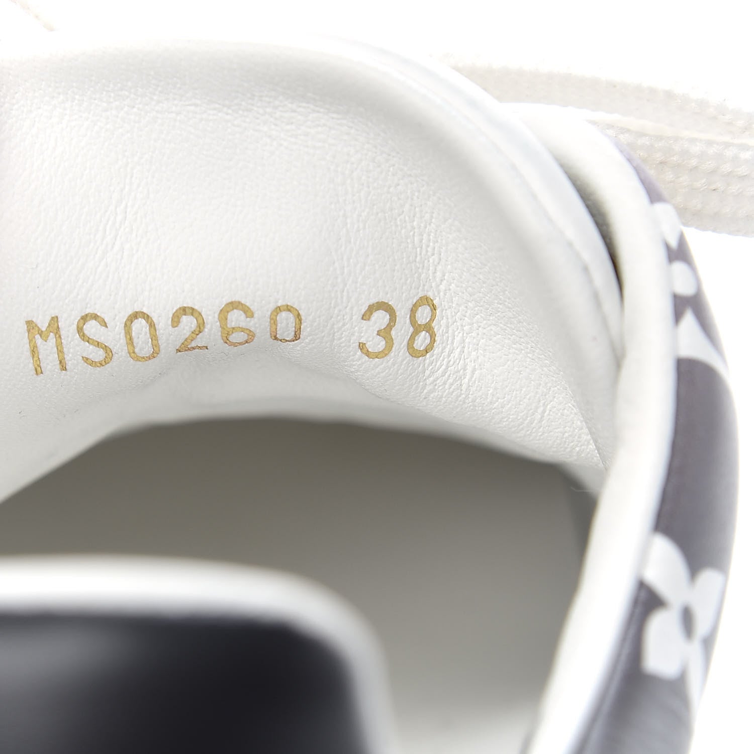 Louis Vuitton Calfskin Monogram Frontrow Sneakers 38 White Black 9 of 9