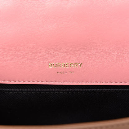 Burberry Lambskin Quilted Small Lola Bag Peony Camel 8 of 10