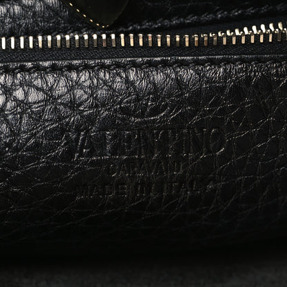 Valentino Garavani Pebbled Calfskin Mini Rockstud Flip-Lock Messenger Bag Black 6 of 8