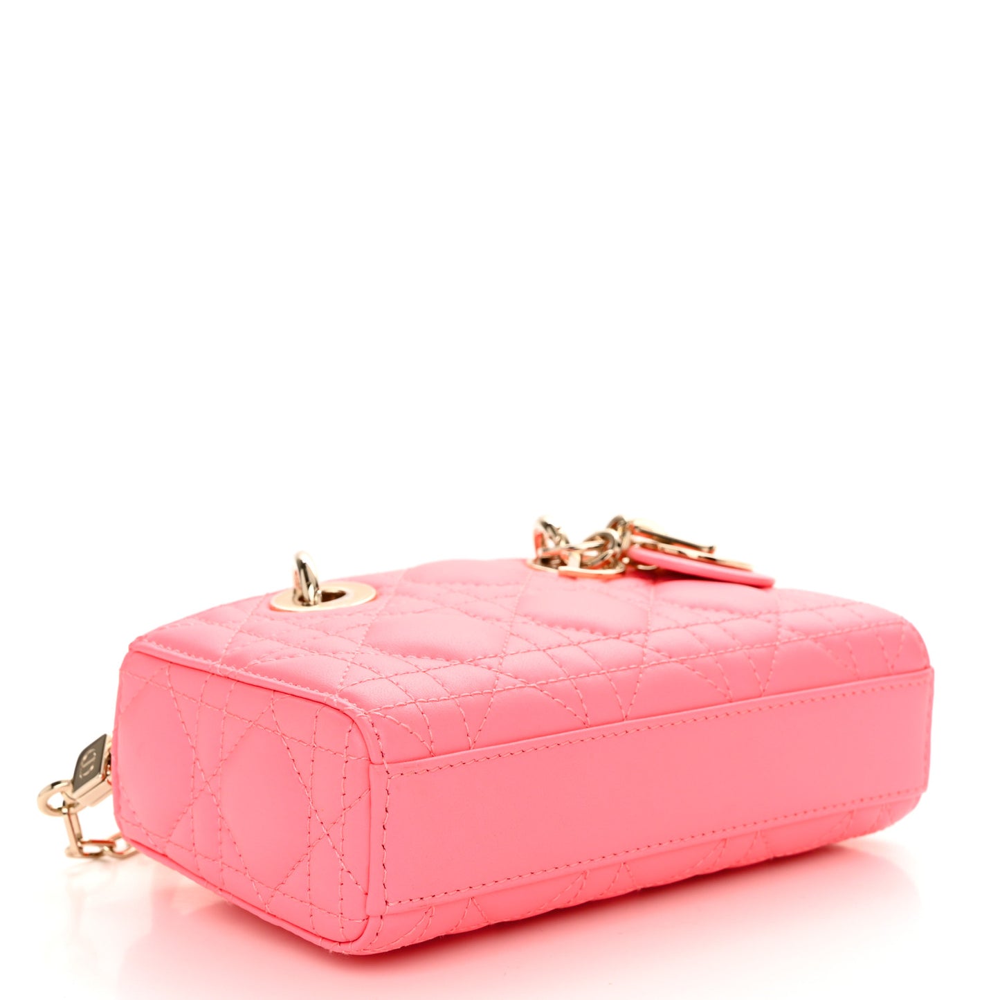 Lambskin Cannage Micro Lady D-Joy Pink