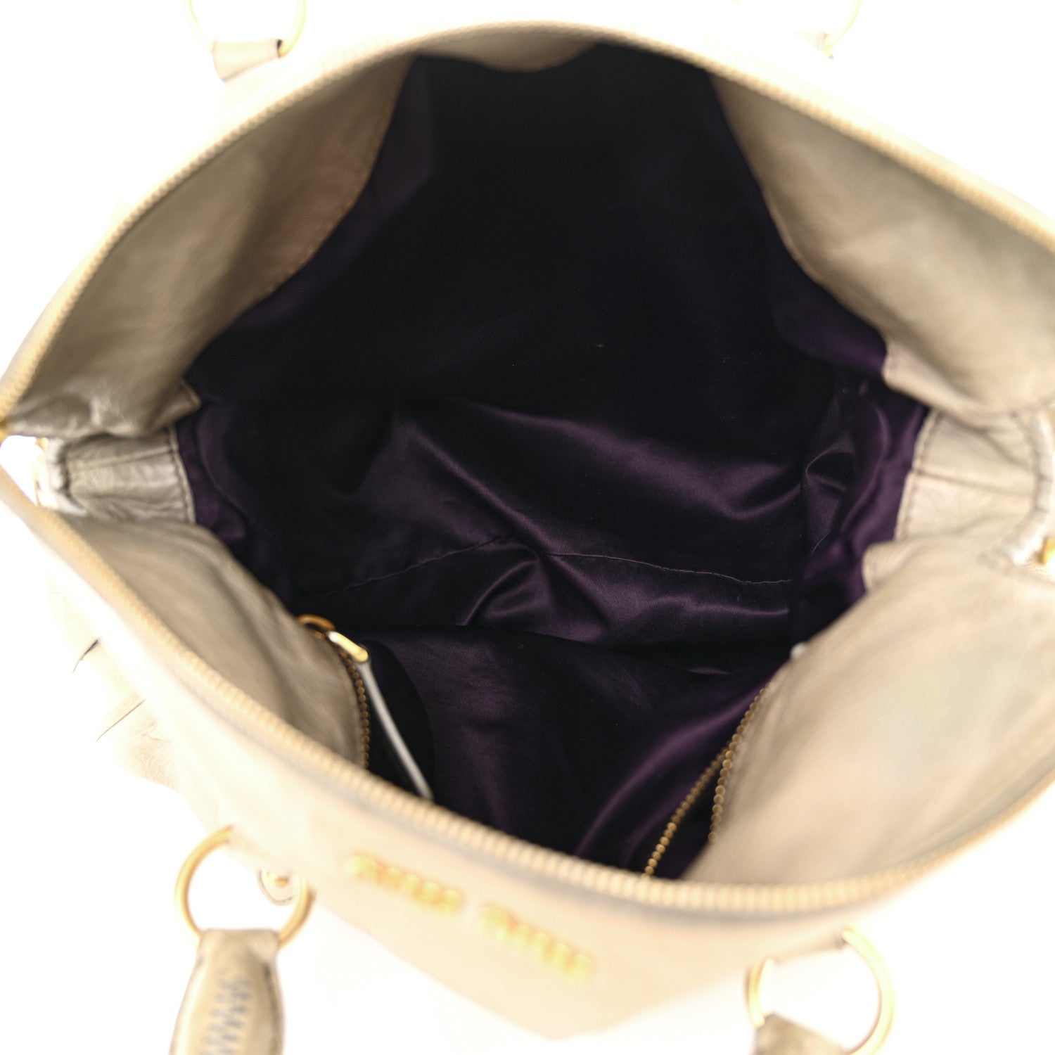 Miu Miu Vitello Lux Medium Bow Bag Grey 5 of 24
