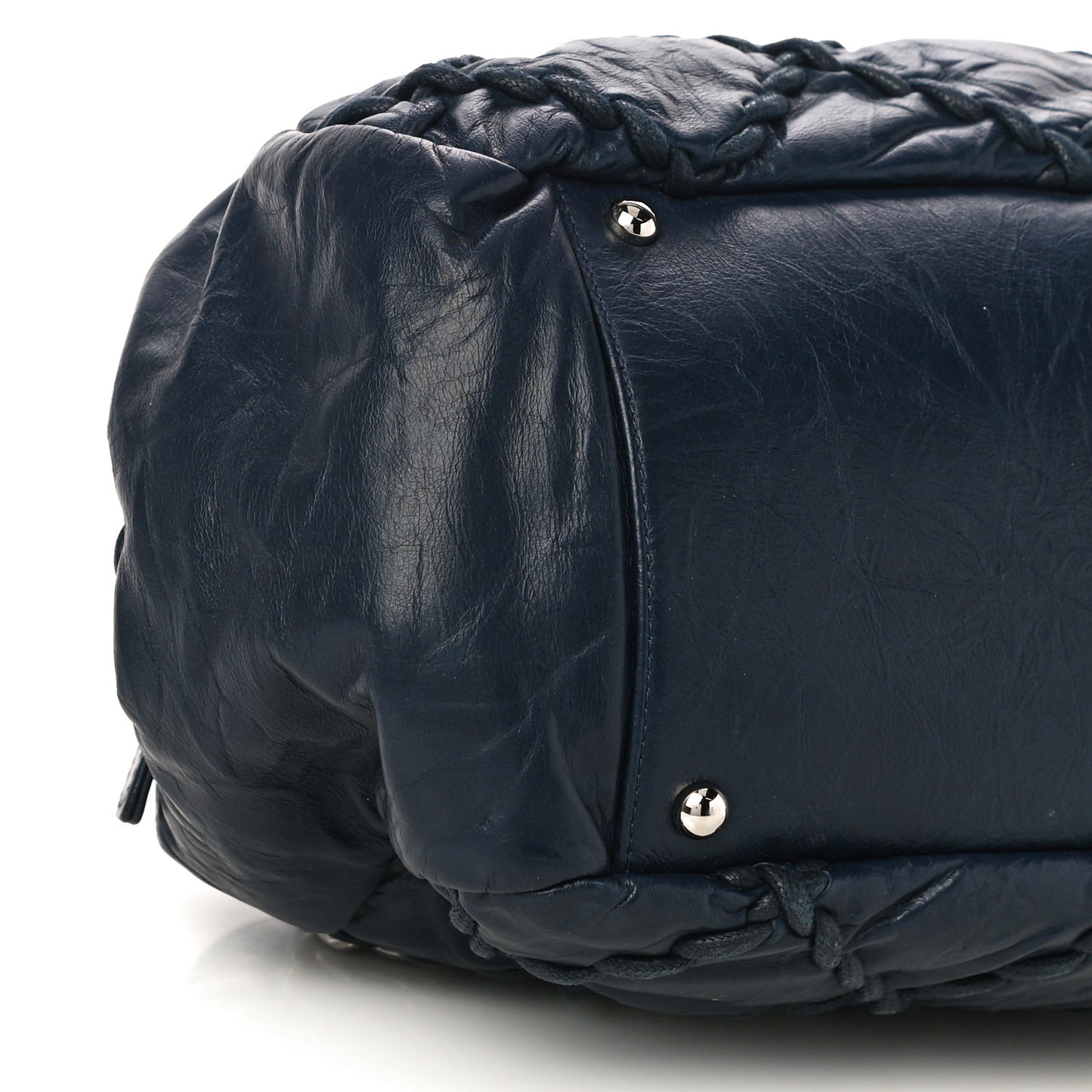 Calfskin Ultra Stitch Bowler Navy