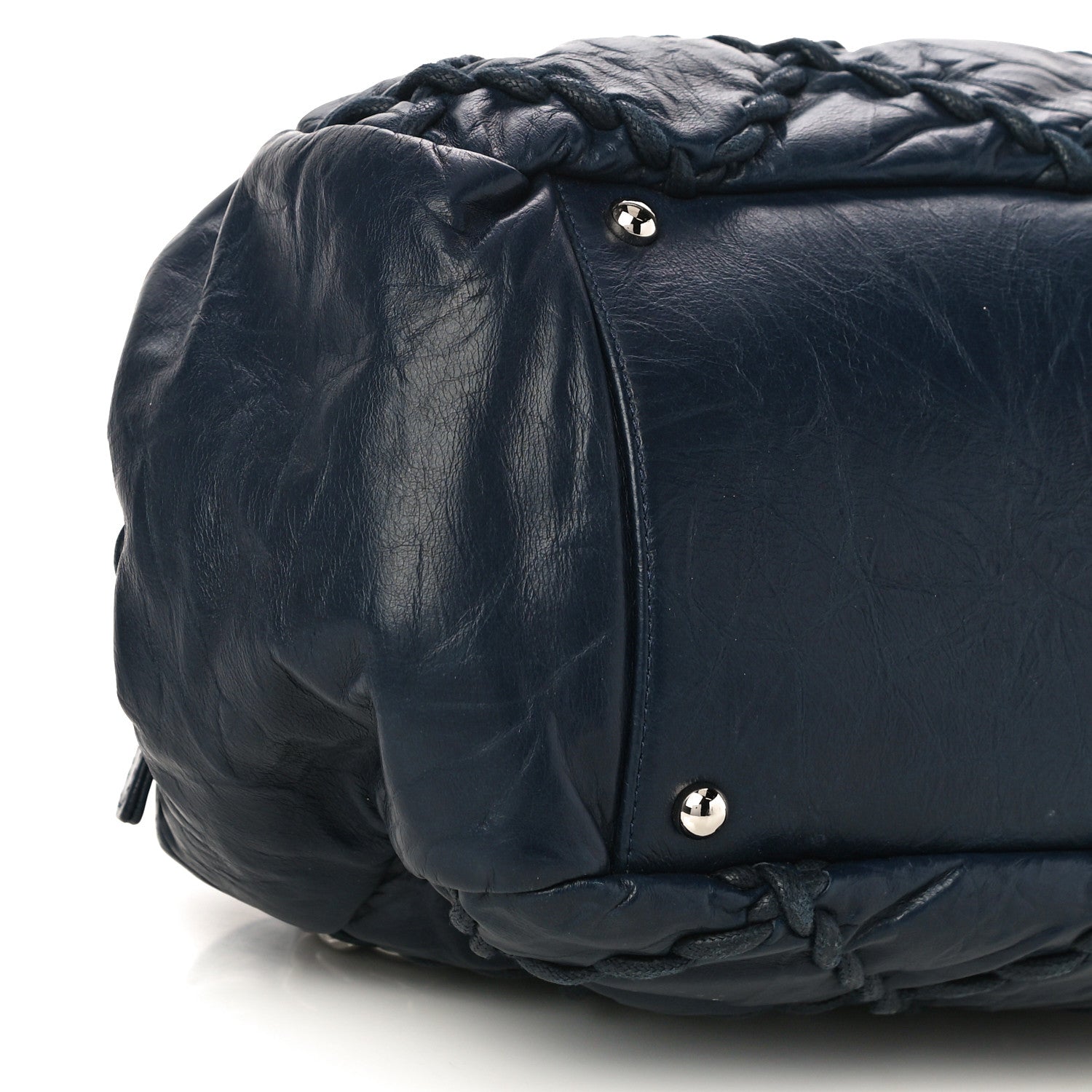 Chanel Calfskin Ultra Stitch Bowler Navy 9 of 12