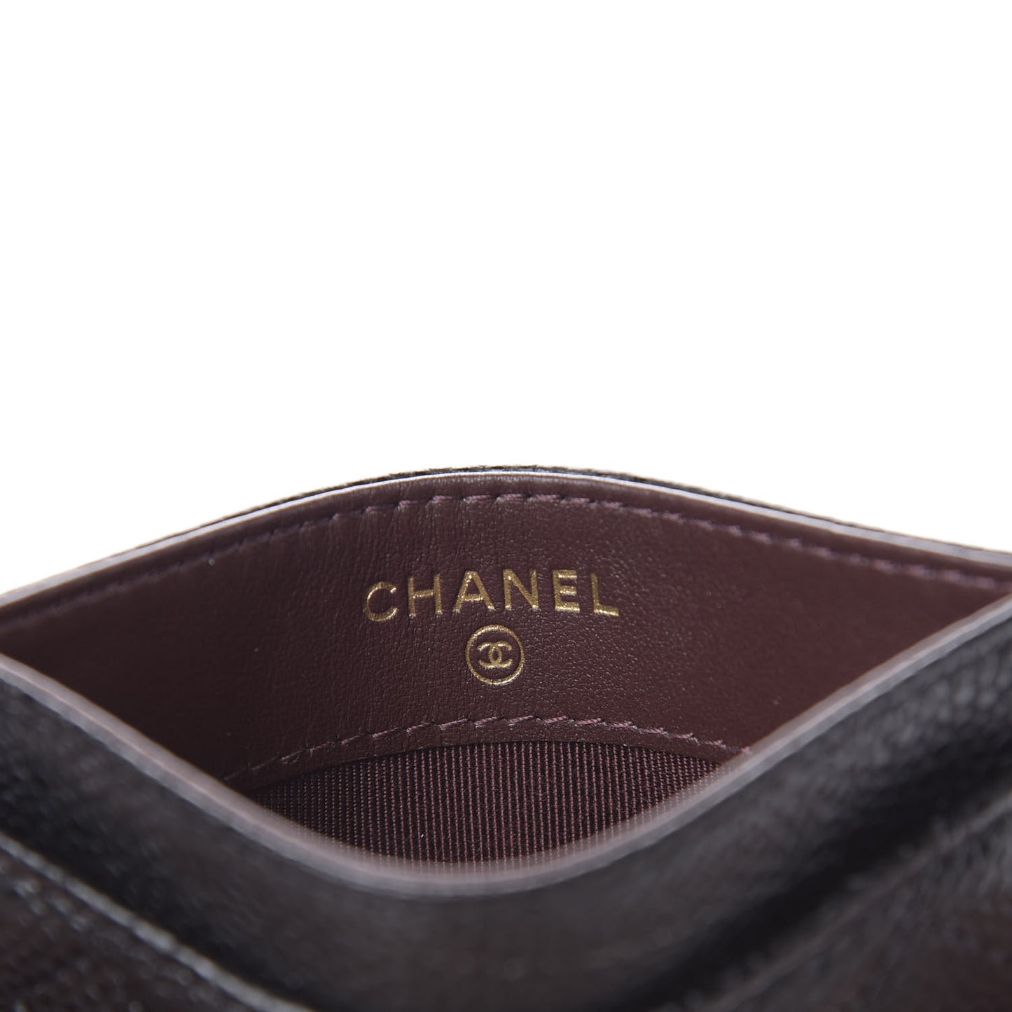 Caviar Quilted Card Holder Black