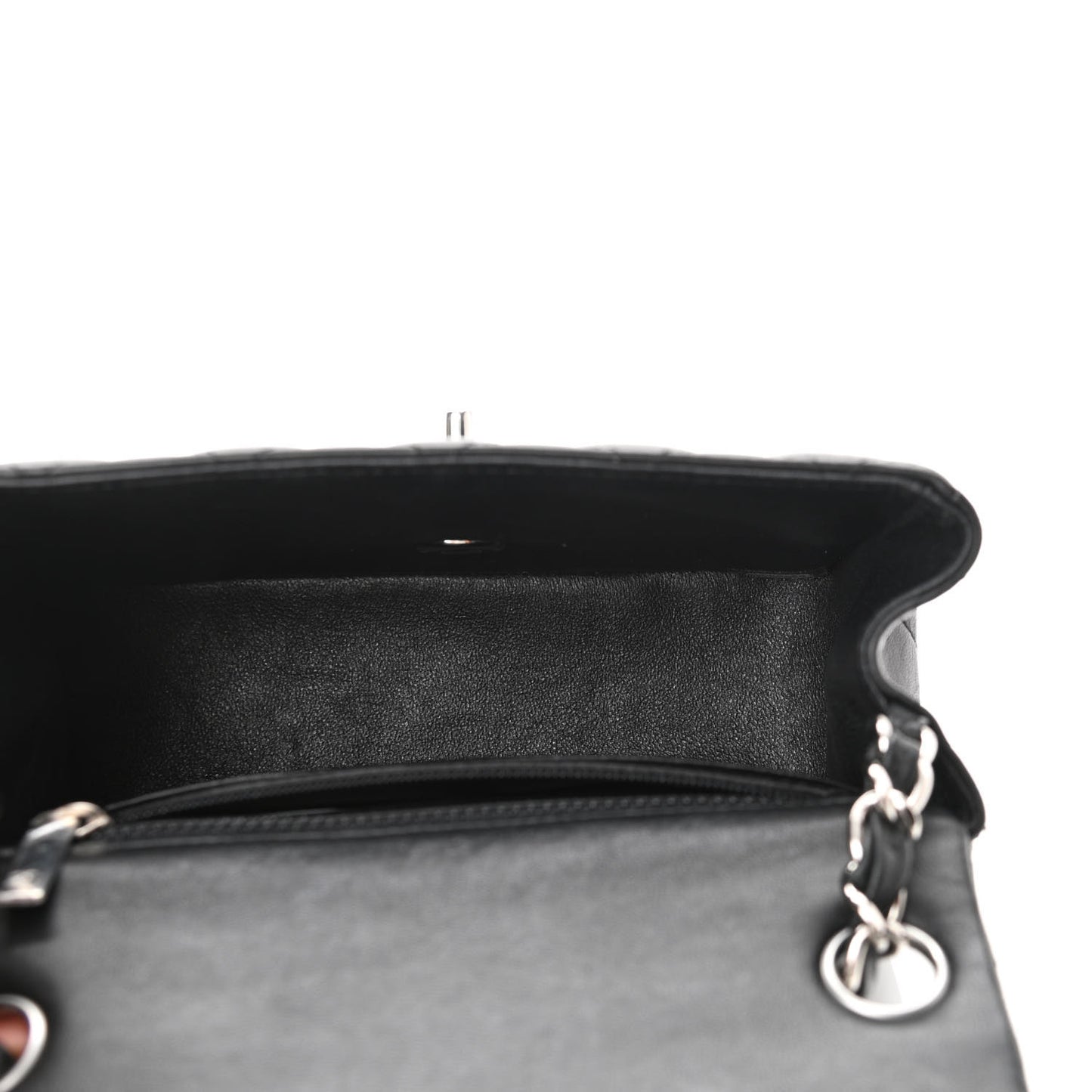 Lambskin Quilted Mini Square Flap Black