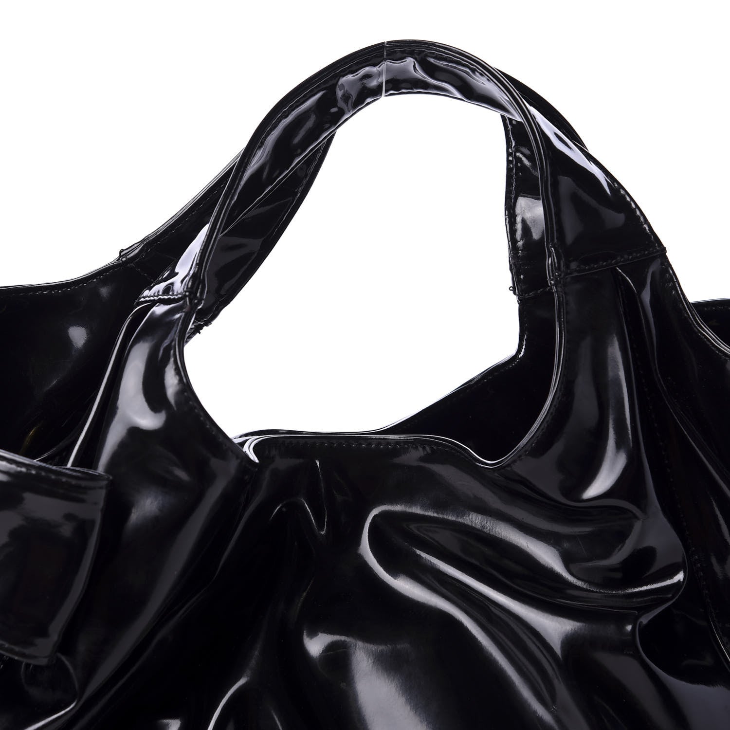 Valentino Garavani Patent Lacca Small Nuage Bow Hobo Black 6 of 12