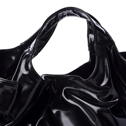 Valentino Garavani Patent Lacca Small Nuage Bow Hobo Black 6 of 12