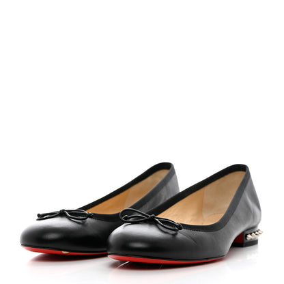 Christian Louboutin Shiny Nappa La Massine Flats 38 Black 3 of 18