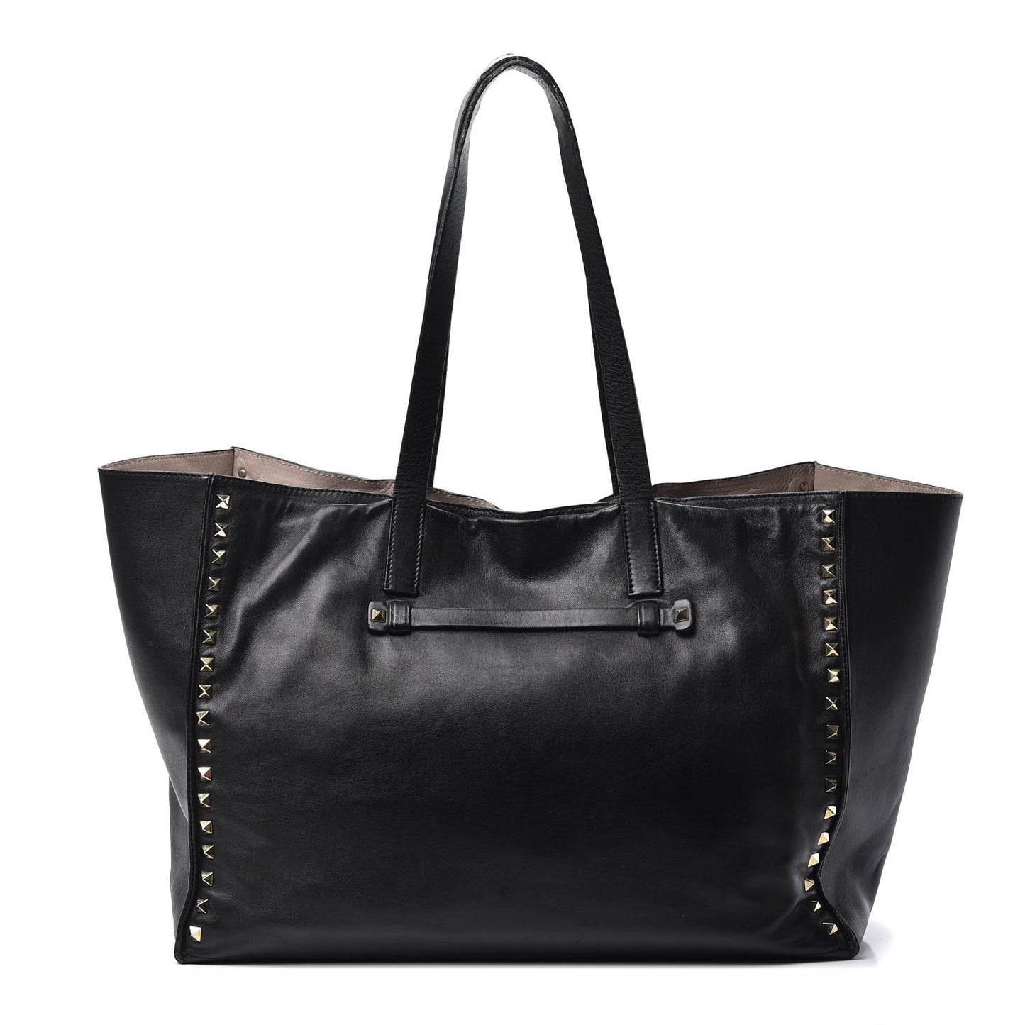 Nappa Medium Rockstud Soft Tote Black