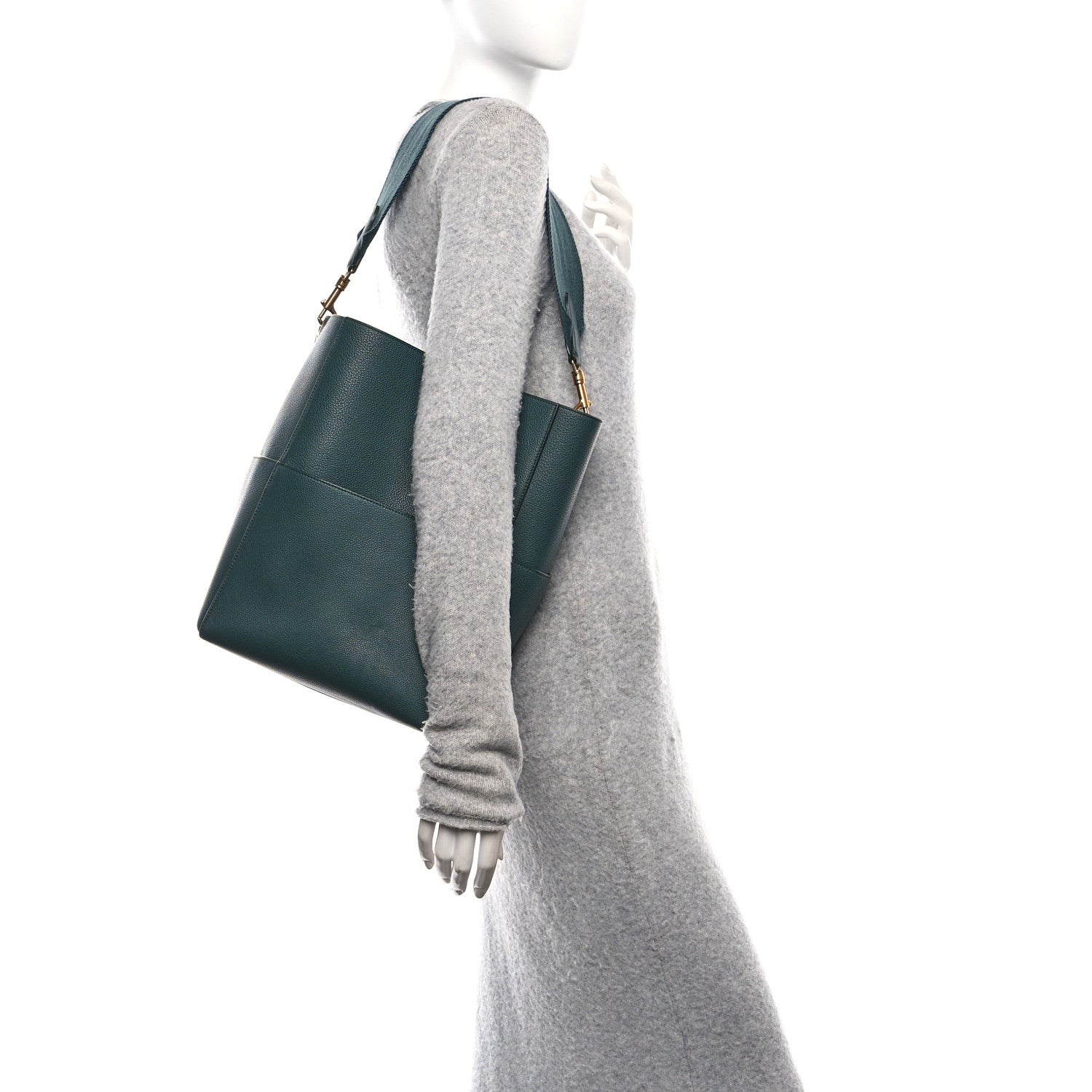 Celine Soft Grained Calfskin Sangle Bucket Bag Amazone 2 of 11