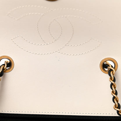 Chanel Caviar Quilted Small CC Filigree Flap White Black 12 of 12