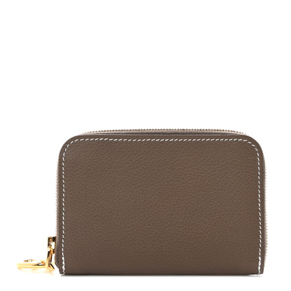 Hermes Evercolor Zipengo Chain D'Ancre Compact Cardholder Etoupe 1 of 9