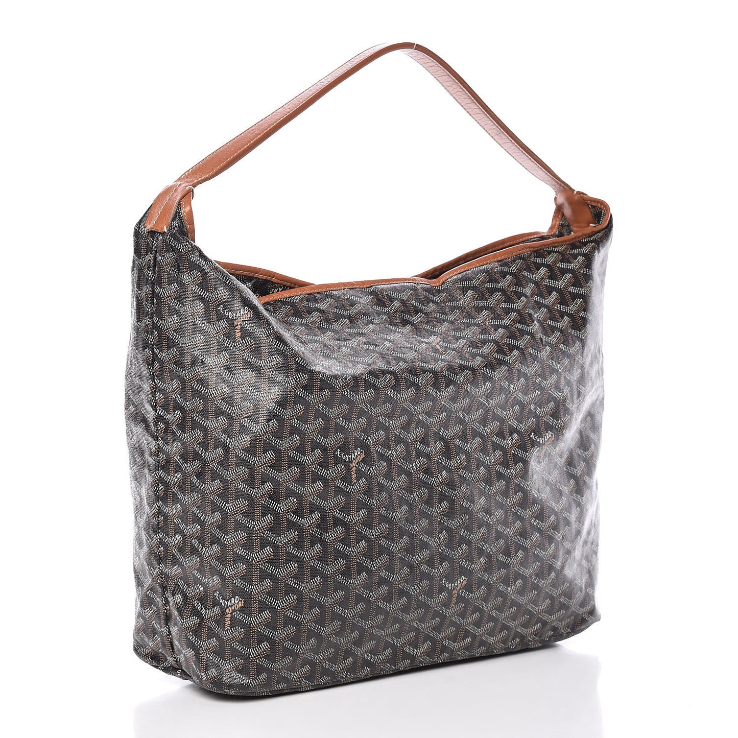 Goyardine Fidji Zip Hobo Black Gold