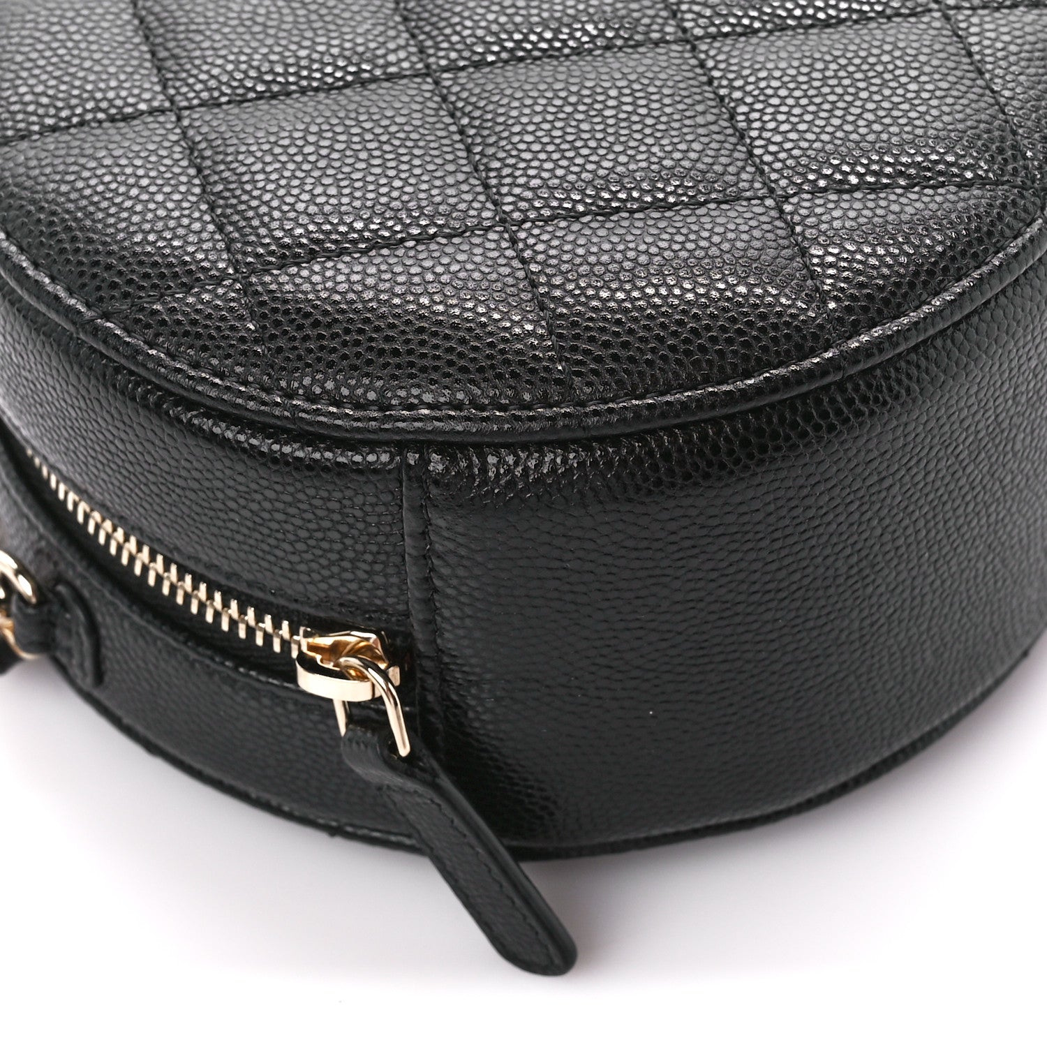 Chanel Caviar Quilted Round Clutch With Chain Black 9 of 10