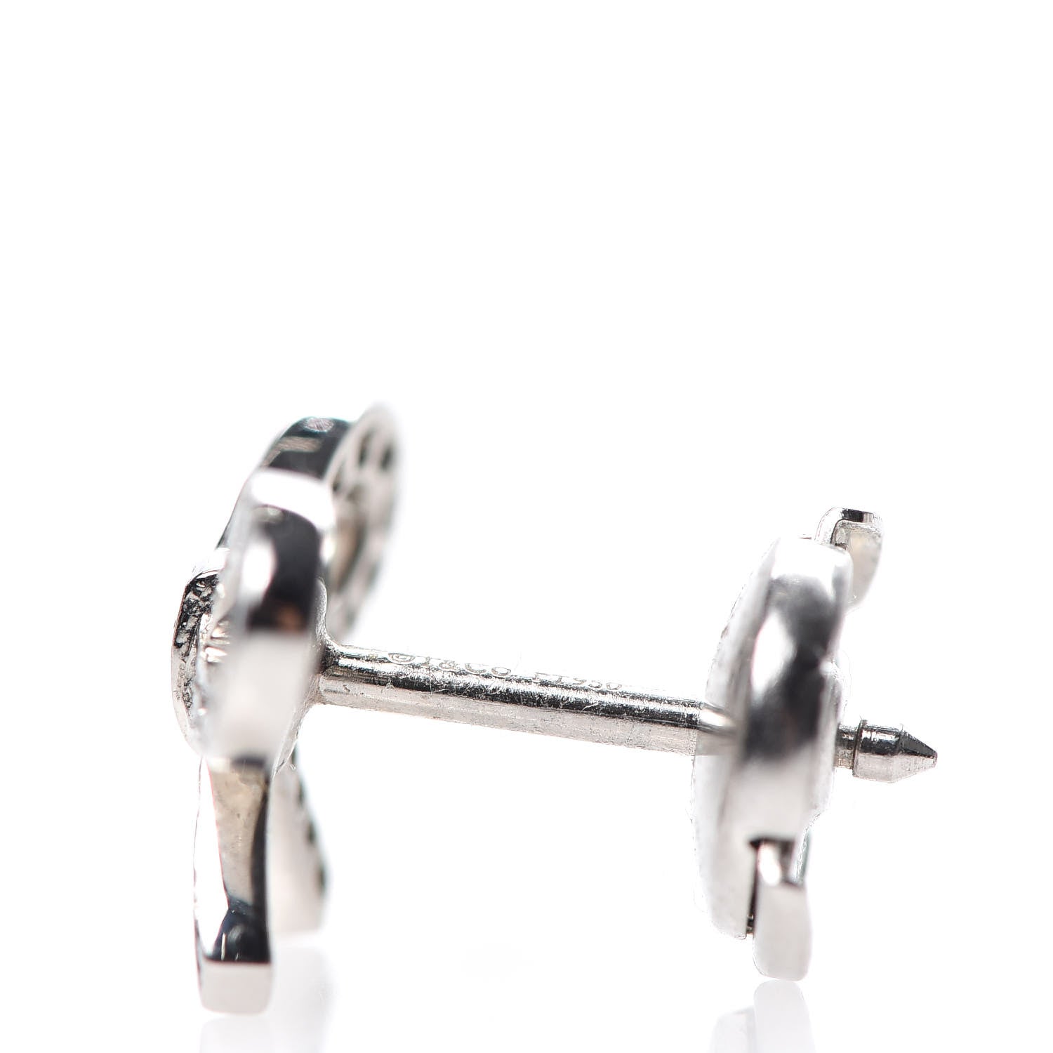 Tiffany Platinum Diamond Bow Earrings 4 of 4