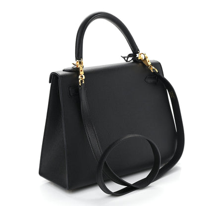 Hermes Epsom Kelly Sellier 25 Black 3 of 36