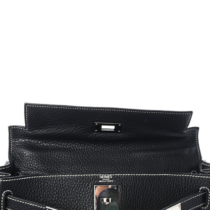 Hermes Taurillon Clemence Kelly Retourne 28 Black 8 of 27