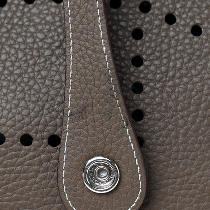 Hermes Taurillon Clemence Evelyne III PM Etoupe 10 of 12