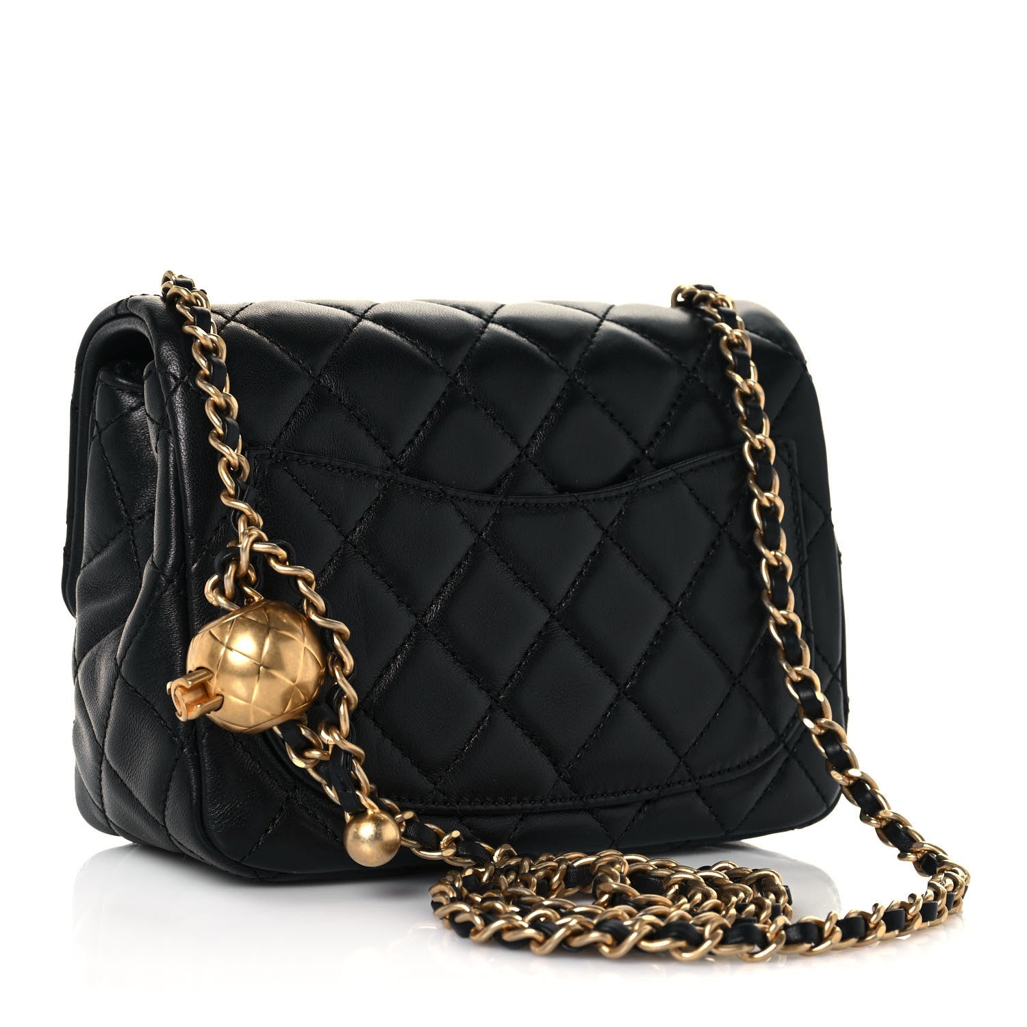 Chanel Lambskin Quilted Mini Pearl Crush Flap Black 3 of 13